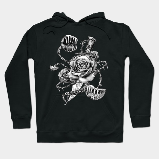 Venus Flytrap, Dagger and Rose Hoodie by Buy Custom Things